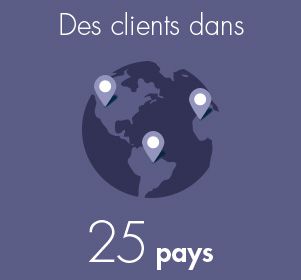 Des clients dans 25 pays